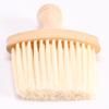 Custom Engraved Logo Barber Brush Neck Hair Duster Wood Face Beard Cleaning Styling Bristle Personalized Name Groomsman Gift Shaving Hair Removal Dad Husband Grooming (White) view 3