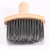 Custom Engraved Logo Barber Brush Neck Hair Duster Wood Face Beard Cleaning Styling Bristle Personalized Name Groomsman Gift Shaving Hair Removal Dad Husband Grooming (White) view 4