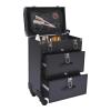 Hanmorfarbi Professional Rolling Makeup Train Case with Drawers, Makeup Artists Multifunction lighted Cosmetics Rolling Case with Locks, Cosmetics Storage Organizer Make up Case for Travel Makeup view 1