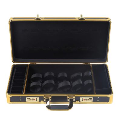 MSAIERPLR Barber Case Professional Barber Case Organizer Barber Suitcase Barber Carrying Case Hairdressing Tools Storage Case with Handle & Secure Numlock Barber Travel Case (Gold)