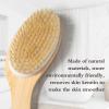Bamboo Curved Long Handle Dry Brushes, Dry Body Brush for Dry Skin, Blood Circulation, Cellulite TreatmentWet and Dry Brush Suitable for All Kinds of Skin with Soft and Stiff Bristles view 4