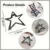 1 Pack Metal Hair Claw Clips - Black Star Design, Non-slip Strong Hold Jaw Clips for Thick or Thin Hair, Cute Ponytail Holders for Women & Girls view 3