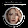 AMZNEVO Wall Mounted Lighted Makeup Mirror with Magnification, 8-inch 1X/10X Wall Mount Magnifying Mirror for Bathroom, Touch Dimmable, 360 Degree Swivel, 2-Sided, Extendable Arm view 4
