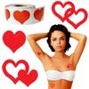 NinthAvenue Basics 3 Way Heart Tanning Stickers | 120 Pack | Triple Heart Spray Tanning, Mobile Airbrush, Tanning Salon, Laying Outdoors, Quality Body Decals That Measure Your Tanning Progress, Red view 2