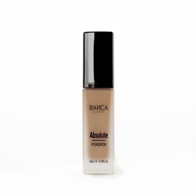 Absolute Foundation | Bianca Makeup | Liquid Foundation with Full Coverage | Shine and Oil Control | 24-hour Wear | Water and Humidity Resistant | Various Shades (Toast, 0.10 Fl Oz)