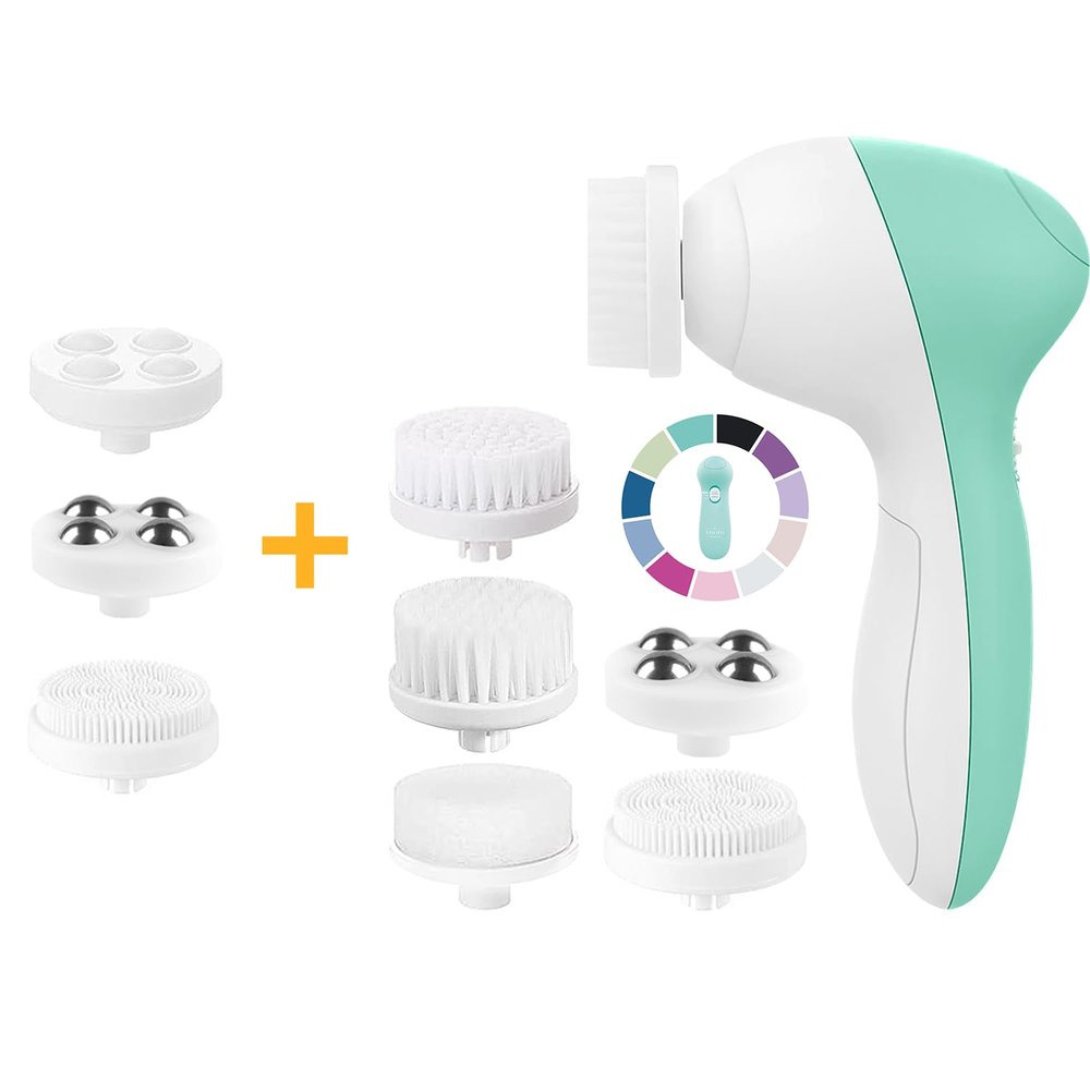 Bundle of Facial Cleansing Brush Opal and 3 Extra Replacement Heads