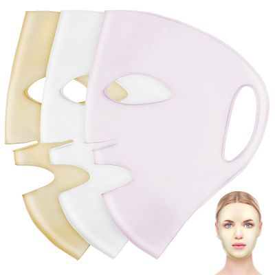 Baluue 3pcs Reusable Silicone Face Mask Covers Hydrating Silicone Sheet Mask Holder for Moisturizing Facial Soft and Comfortable Design for Women