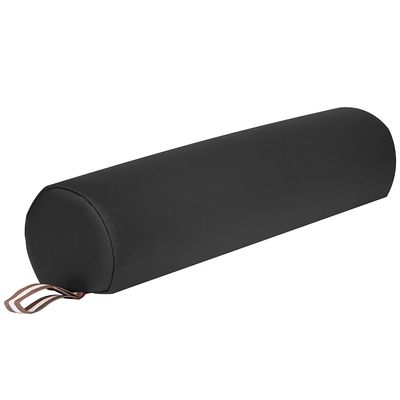MASTER HEALTH PRODUCT Massage Bolster,Pillow Cushion Pillow, PU Upholstery, 100% Memory Foam, for Massage/Spa/Beauty/Tattoo/Back Pain Relief (Black, 6" 3/4-round)