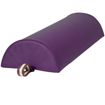 MASTER HEALTH PRODUCT Massage Bolster,Pillow Cushion Pillow, PU Upholstery, 100% Memory Foam, for Massage/Spa/Beauty/Tattoo/Back Pain Relief (Purple, 6" Half Round)