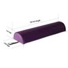 MASTER HEALTH PRODUCT Massage Bolster,Pillow Cushion Pillow, PU Upholstery, 100% Memory Foam, for Massage/Spa/Beauty/Tattoo/Back Pain Relief (Purple, 6" Half Round) view 2