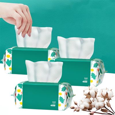 300 Count Disposable Face Towel Soft Faces Clean Towel 100% Cotton Face Tissues Extra Thick Extra Large Lint-free Facial Cleansing Tissue For Sensitive Skin Makeup Remover Facial Cleansing