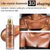 Shimmer Oil 100ml, Moisturizing Long Lasting Body Luminizer Face Brighten, Waterproof Liquid Illuminator Glow, Glitter Oil Highlighter Summer Glowing Makeup (#03 Bronze Gold) view 4