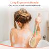 Alyvisun Wooden Back Scrubber for Shower with Long Handle, Dual-Sided Bath Brush Body Scrubber with Stiff and Soft Bristles, Exfoliating Body Brush [Dry and Wet Brushing] view 3