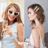 12 PCS Silk Satin Soft Blue Hair Accessories - Bridesmaid Proposal Favors with Hair Clips, Scrunchies, and Bridal Shower Gifts for Women and Girls view 4
