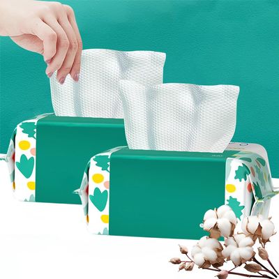 200 Count Disposable Face Towel Soft Faces Clean Towel 100% Cotton Face Tissues Extra Thick Extra Large Lint-free Facial Cleansing Tissue For Sensitive Skin Makeup Remover Facial Cleansing
