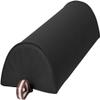 MASTER HEALTH PRODUCT Massage Bolster,Pillow Cushion Pillow, PU Upholstery, 100% Memory Foam, for Massage/Spa/Beauty/Tattoo/Back Pain Relief (Black, 6" Half Round) view 1