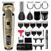 Hatteker Beard Trimmer Mustache Trimmer for Men 8 in 1 Adjustable Speed Waterproof Hair Clipper T-Blade Electic Razor Shavers Cordless Mens Gift Grooming Kit with Face Nose Body (Bronze) view 1