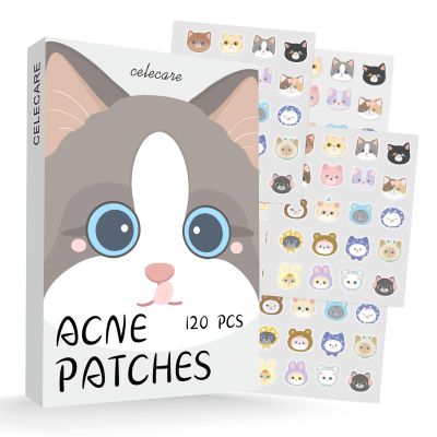 CELECARE Cute Hydrocolloid Pimple Patches 20 Styles (120 Count)