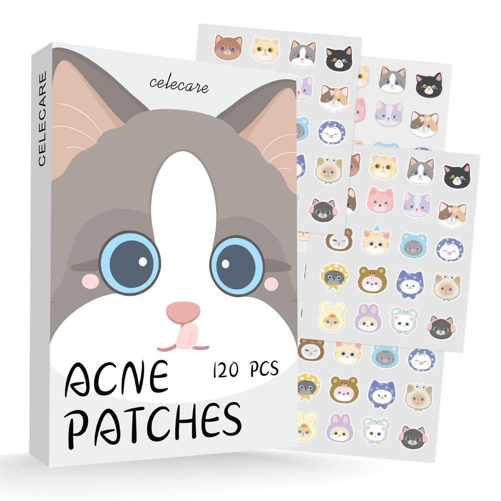 CELECARE Cute Hydrocolloid Pimple Patches 20 Styles (120 Count)