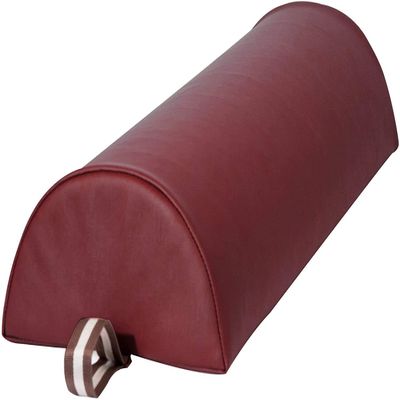 MASTER HEALTH PRODUCT Massage Bolster,Pillow Cushion Pillow, PU Upholstery, 100% Memory Foam, for Massage/Spa/Beauty/Tattoo/Back Pain Relief (Burgundy, 6" Half Round)