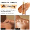 Body Shimmer Oil 100ml, Long Lasting Moisturizing Face & Body Luminizer, Waterproof Liquid Illuminator, Shimmer Glitter Oil Highlighter (#04 Golden Brown) view 4