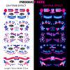 10Sheets 4th of July Face Temporary Tattoo Stickers Glow In The Dark Tattoos Eye Makeup Decals Independence Day Red Blue White USA Flag Star Neon Stickers for Women Girls Men Patriotic Party Supplies view 3