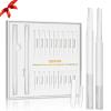 COSYLIFE Dermaplaning Tool for Face Eyebrow Razor, Includes 2 Dual End Razors and 20 Blade Refills Exfoliating Face Razors for Women Facial Razor for Peach Fuzz and Eyebrow Starter Kit view 1