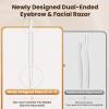 COSYLIFE Dermaplaning Tool for Face Eyebrow Razor, Includes 2 Dual End Razors and 20 Blade Refills Exfoliating Face Razors for Women Facial Razor for Peach Fuzz and Eyebrow Starter Kit view 3