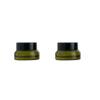 2Pcs 15ml 0.5oz Empty Glass Cosmetic Jars with Inner Liner and Lids Refillable Green Small Glass Jars Cosmetic Makeup Sample Storage Container for Cream Lotion view 1
