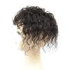 11 * 11 Fashion Curly Human Hair Short Cover Gray Hair One Piece Clip in Hair Toppers for Woman 10INCH (Brown) view 2