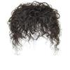 11 * 11 Fashion Curly Human Hair Short Cover Gray Hair One Piece Clip in Hair Toppers for Woman 10INCH (Brown) view 3