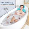 Luxury Bath Cushion, Full Body Bathtub Pillow with 160 Suction Cups, Bath Mat for Head and Neck Support, with Laundry Bag (Blue, 60.2" x 16.2") view 2