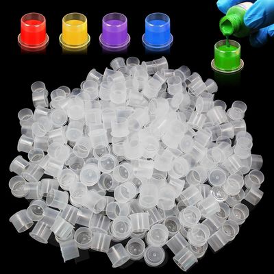 1000pcs Tattoo Ink Cups - Rayyl Tattoo Ink Cups with Base #11mm Clear Plastic Pigment Cups Disposable Tattoo Ink Caps Cups Container Cups for Tattoo Ink and Pigment... (1000pcs-11mm)