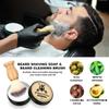 Beard Kit Gifts for Men, Father's Day Birthday Gifts for Men Dad Him, Grooming & Trimming Tool Complete Set, Beard Care Kit with 2 Beard Growth Oil/Balm/Brush/Comb/Shaving Soap/Cup&Storage Bag view 3