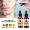 Beard Kit Gifts for Men, Father's Day Birthday Gifts for Men Dad Him, Grooming & Trimming Tool Complete Set, Beard Care Kit with 2 Beard Growth Oil/Balm/Brush/Comb/Shaving Soap/Cup&Storage Bag view 4