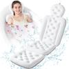 Luxury Bath Cushion, Full Body Bathtub Pillow with 160 Suction Cups, Bath Mat for Head and Neck Support, with Laundry Bag (White, 56.2" x 16.2") view 1