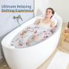 Luxury Bath Cushion, Full Body Bathtub Pillow with 160 Suction Cups, Bath Mat for Head and Neck Support, with Laundry Bag (White, 56.2" x 16.2") view 2