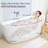 Luxury Bath Cushion, Full Body Bathtub Pillow with 160 Suction Cups, Bath Mat for Head and Neck Support, with Laundry Bag (White, 56.2" x 16.2") view 3