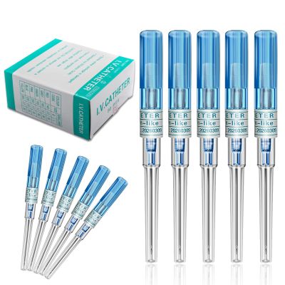 YONGDA 22G Catheter Piercing Needles 50Pcs - Superfine Hollow Professional Needles, 316L Stainless Steel for Second Holes, Young Skin Piercing