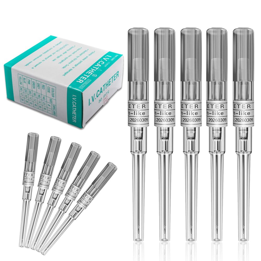 YONGDA 16G Catheter Piercing Needles 50Pcs - Versatile Hollow Professional Needles, 316L Stainless Steel for Ear Nose Navel Piercing