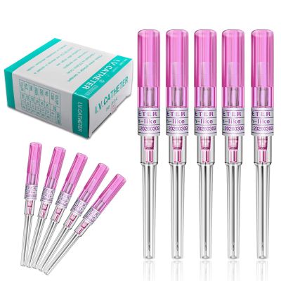 YONGDA 20G Catheter Piercing Needles 50Pcs - Ultra-Fine Hollow Professional Needles, 316L Stainless Steel for Tragus Nose Bridge Piercing
