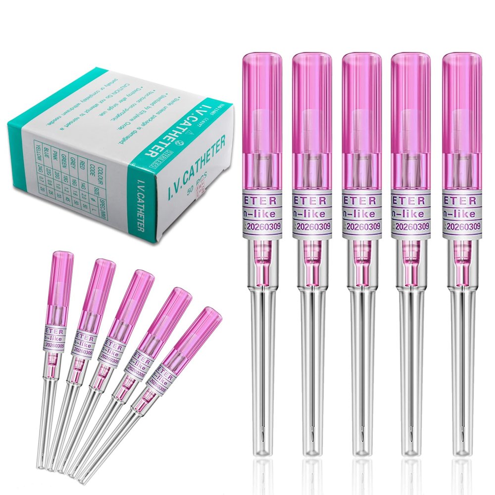 YONGDA 20G Catheter Piercing Needles 50Pcs - Ultra-Fine Hollow Professional Needles, 316L Stainless Steel for Tragus Nose Bridge Piercing