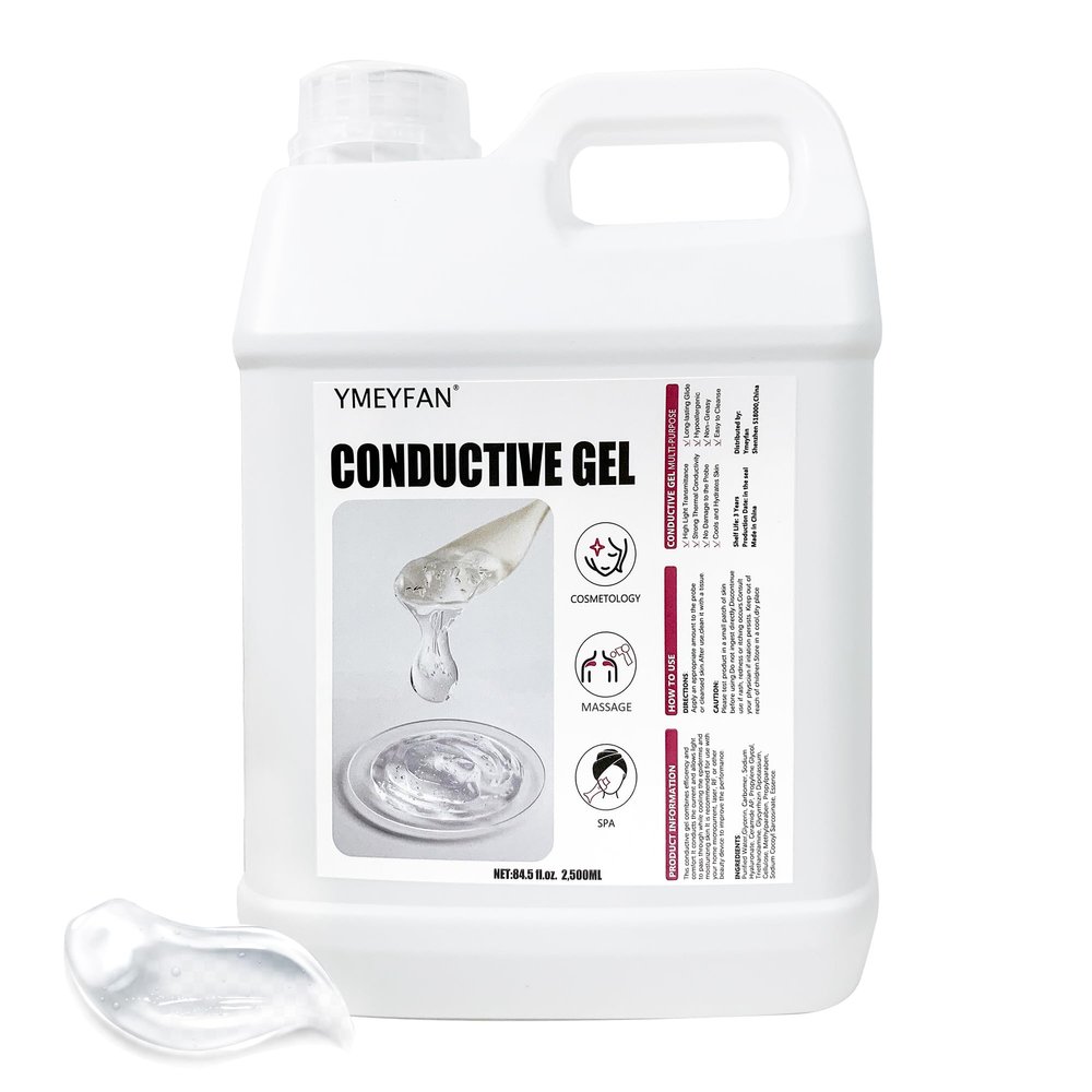 YMEYFAN 2.5L Large Conductive Gel for Microcurrent Facial Device, Radio Frequency Laser Hair Removal Cooling Gel, Sulfate & Phthalate-Free, Sodium Hyaluronate, Ceramide AP for Skin Soothing Hydrating