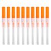 VNisenllc Body Piercing Needles I.V. Catheter Cannula Ear Nose Septum Navel Sterile Piercing Needles Tattoo Tool, 10pcs 14G Orange view 1