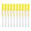 VNisenllc Body Piercing Needles I.V. Catheter Cannula Ear Nose Septum Navel Sterile Piercing Needles Tattoo Tool, 10pcs 24G Yellow view 1