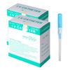 VNisenllc Body Piercing Needles I.V. Catheter Cannula Ear Nose Septum Navel Sterile Piercing Needles Tattoo Tool, 100pcs 22G Blue view 1