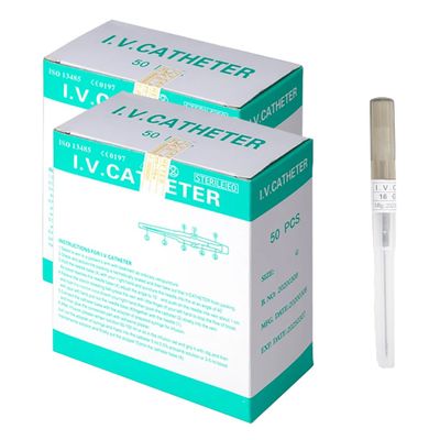 VNisenllc Body Piercing Needles I.V. Catheter Cannula Ear Nose Septum Navel Sterile Piercing Needles Tattoo Tool, 100pcs 16G Grey