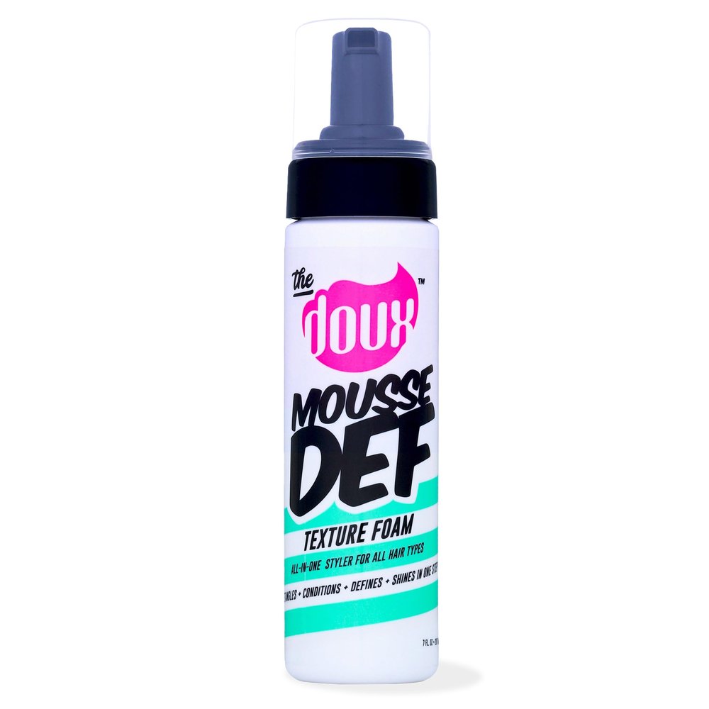 The Doux Multi-Use Mousse for Curly Hair The Doux Mousse Def Texture Foam for Styling, Curl Definition, Volume & Shine Curl Cream Alternative for Textured Hair & Natural Hair Styles