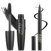 Lea ll U 4D Mascara And Eyeliner Set Black Brown Long Lasting Mascara Waterproof Eyeliner Kit (Black) view 1
