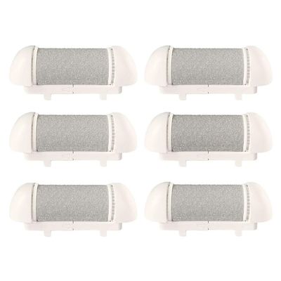 6 Pack Replacement Coarse Roller Head for Electric Callus Remover, Foot File Pedicure Tools Refill Rollers for Feet Callus Shaver Pedicure Kit (6pcs Medium Coarse)